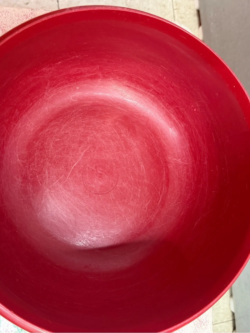 Classic Red Plastic Mixing Bowl - Versatile Kitchen Essential